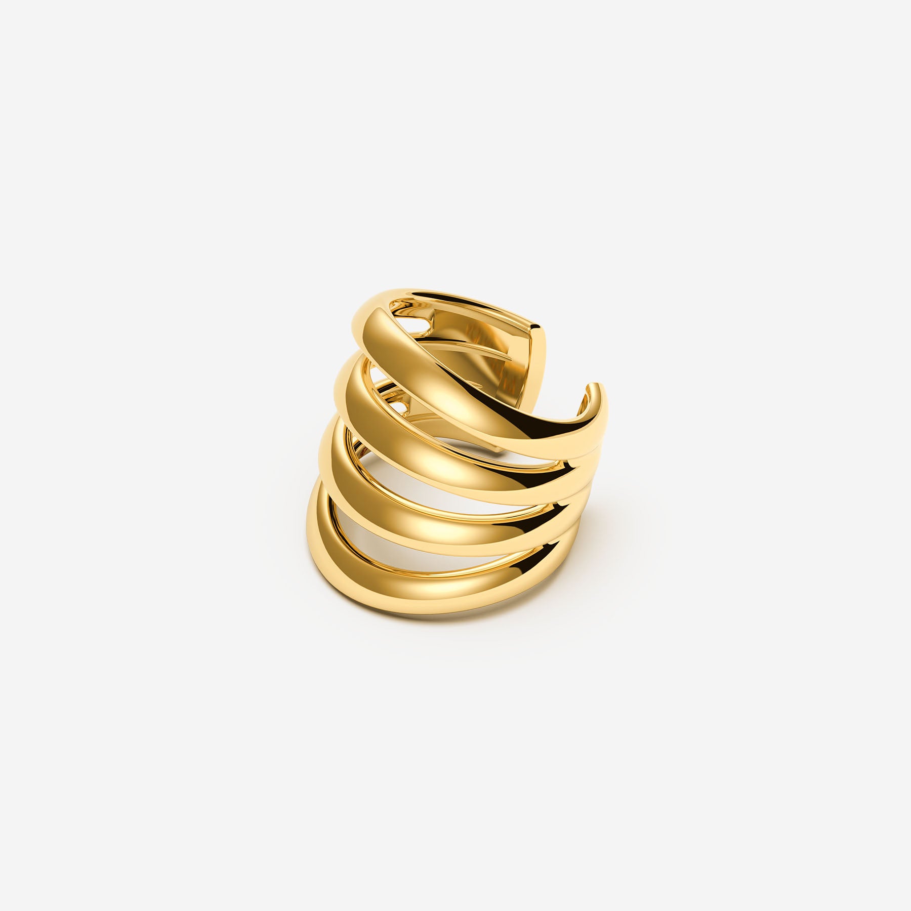 Pianegonda Earcuff a quattro fasce - MVP WARDROBE X PIANEGONDA - Finitura dorata, ottone