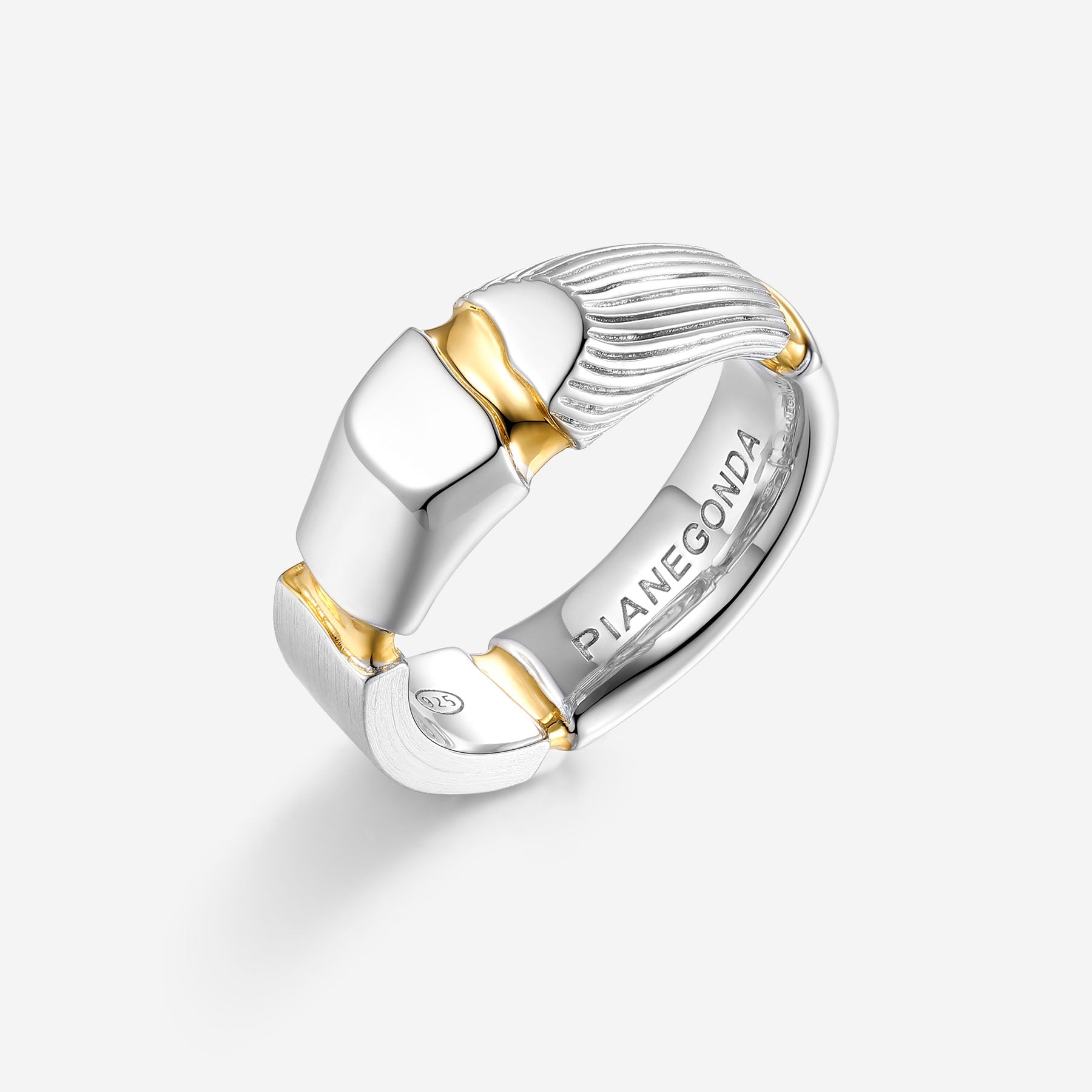 Pianegonda Anello - IMPERFECTUM - Argento 925‰, Finitura dorata