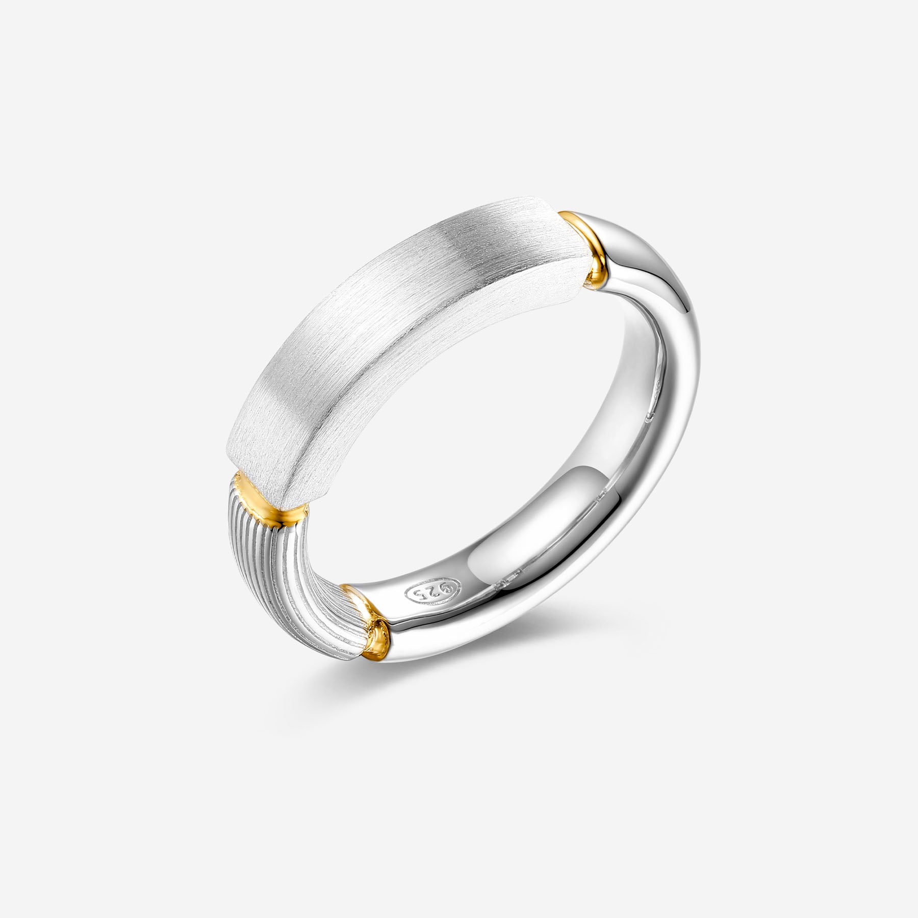 Pianegonda Anello a fascia - IMPERFECTUM - Argento 925‰, Finitura dorata